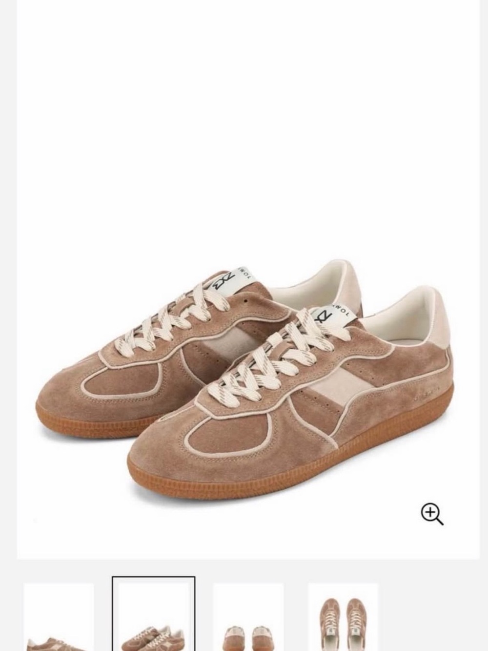 Retro Suede Men's Sneakers in Tan and Cream